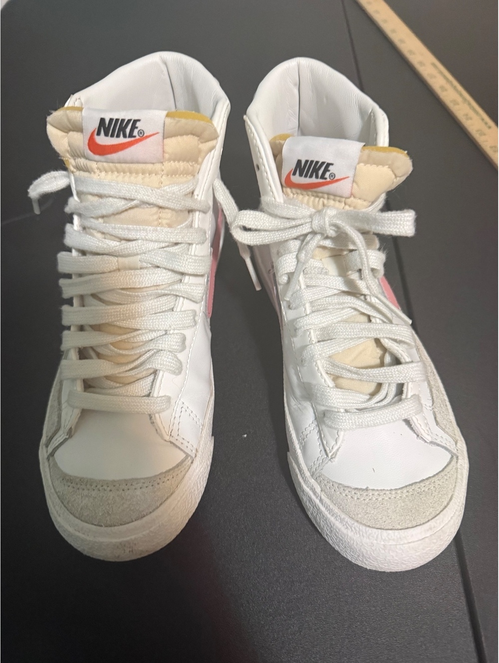Nike Blazer Mid White Pink Sneakers Size 6